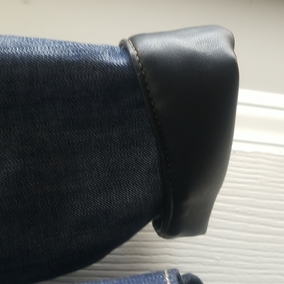 Zara women's shirt denim blue faux leather size S - Picture 7 of 15